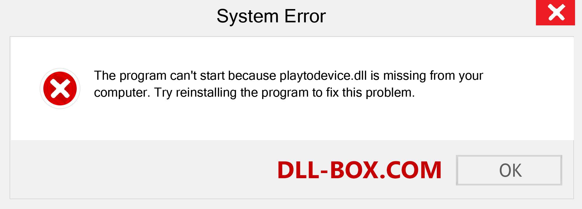  playtodevice.dll file is missing?. Download for Windows 7, 8, 10 - Fix  playtodevice dll Missing Error on Windows, photos, images