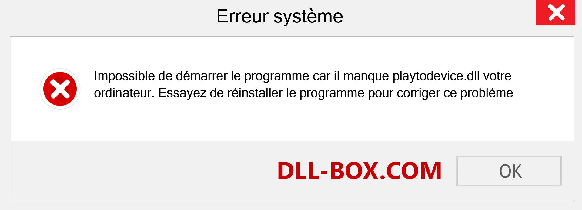 Le fichier playtodevice.dll est manquant ?. Télécharger pour Windows 7, 8, 10 - Correction de l'erreur manquante playtodevice dll sur Windows, photos, images